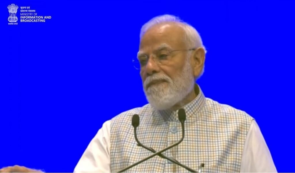 pm narendra modi praises telecom growth at india mobile congress