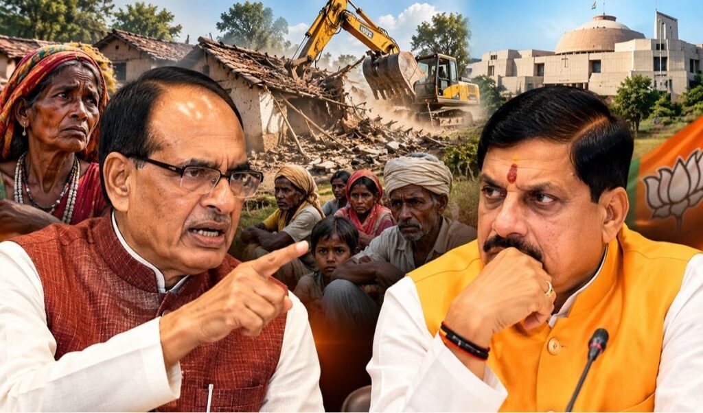 shivraj singh chouhan mohan yadav mp bjp tribal demolition politics