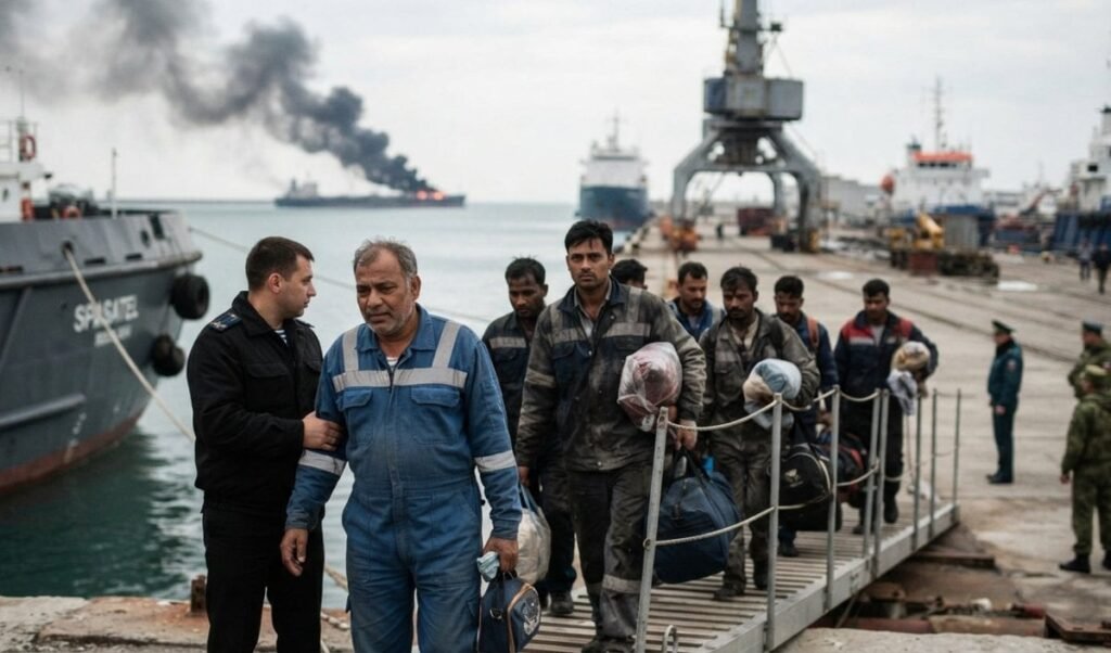 ukrainian drone attacks oil tanker in black sea all 23 indian crew rescued ukrainian drone attacks oil tanker in black sea all 23 indian crew rescued