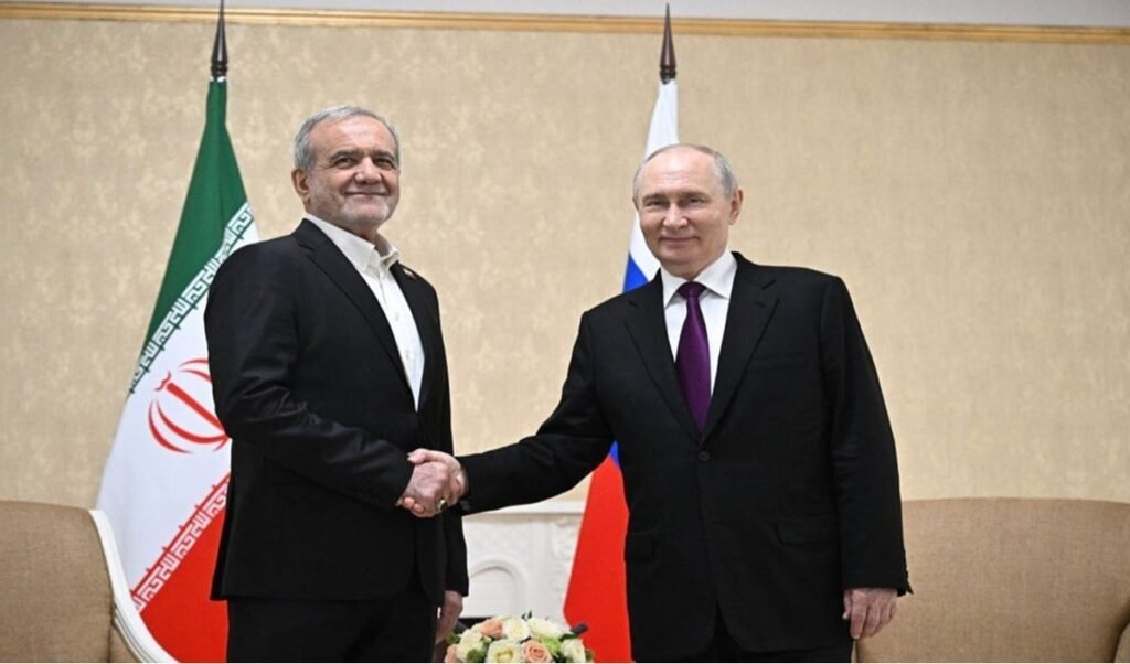 vladimir putin promises russian help to masoud pezeshkian in turkmenistan