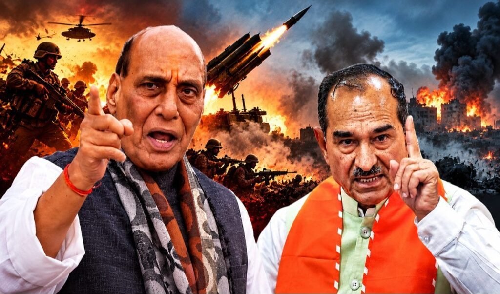 इधर Rajnath Singh ने पाकिस्तान को चेताया, उधर Rajasthan BJP अध्यक्ष Madan Rathore बोले- हम Pakistan के साथ खड़े होंगे! इधर Rajnath Singh ने पाकिस्तान को चेताया, उधर Rajasthan BJP अध्यक्ष Madan Rathore बोले- हम Pakistan के साथ खड़े होंगे!